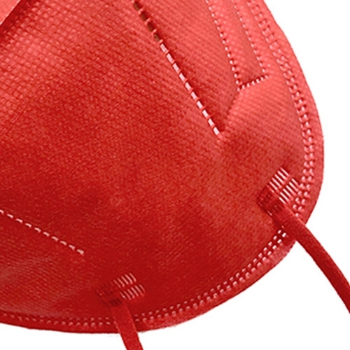 红色KN95熔吹可折叠口罩防护病毒花粉5层