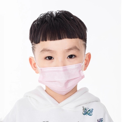 Pink Breathable Children'S Disposable Face Masks Protective CE