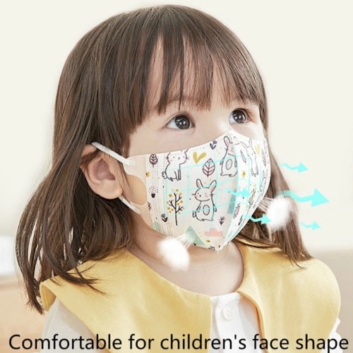 Dustproof 95% Filtration 17.5x13 3D Protective Face Mask Three Layers For Children
