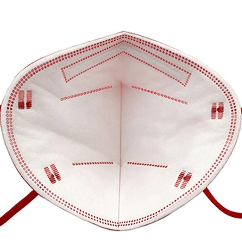 Red KN95 Melt Blown Foldable Face Mask Protection Against Virus Pollen 5 layers