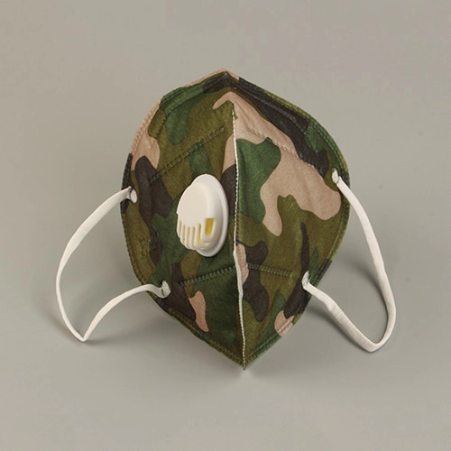 Camouflage Non Woven Fabric KN95 Mask Particulate Filter GB2626-2019 With Valve