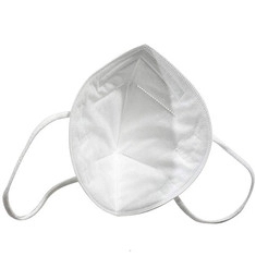 白色耳带可折叠KN95过滤口罩可调节保护