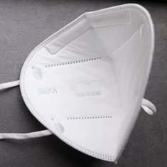 防尘白色耳带KN95过滤口罩可调节可折叠