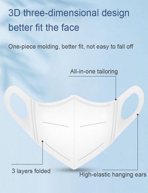 Protective 3D Protective Face Mask Windproof Anti Fume 0